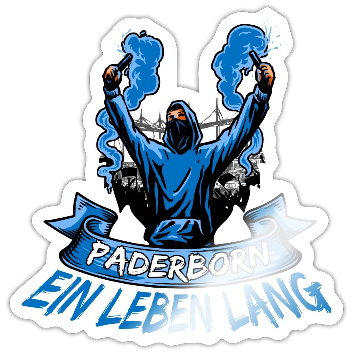 Spreadshirt Aufkleber Paderborn Ein Leben Lang Fußball Fan Sticker Aufkleber