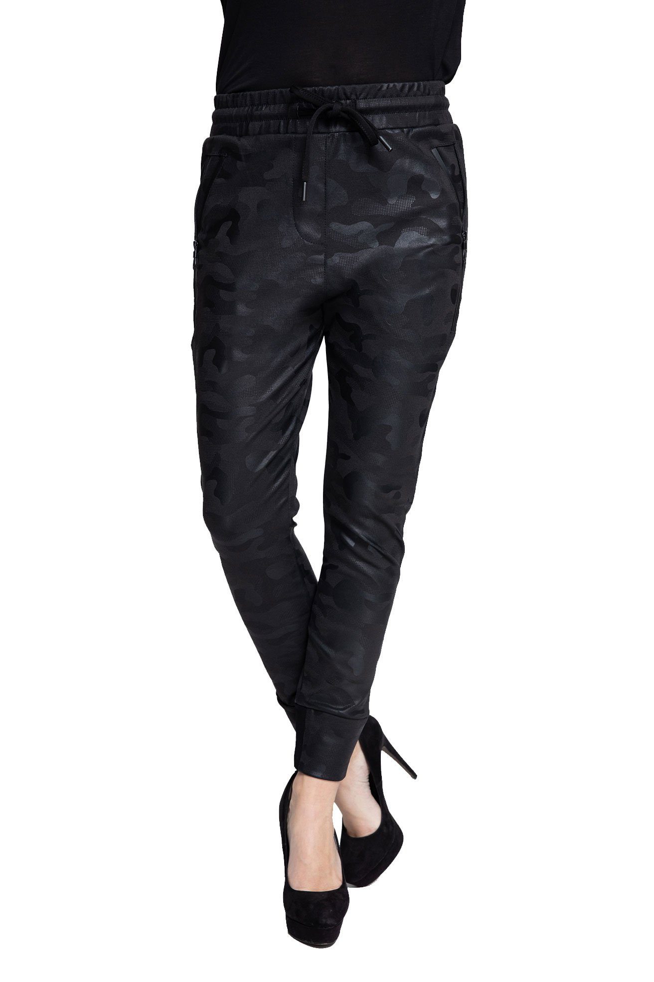 Zhrill Stoffhose Jogger Pants FABIA Black (0-tlg) angenehmer Tragekomfort
