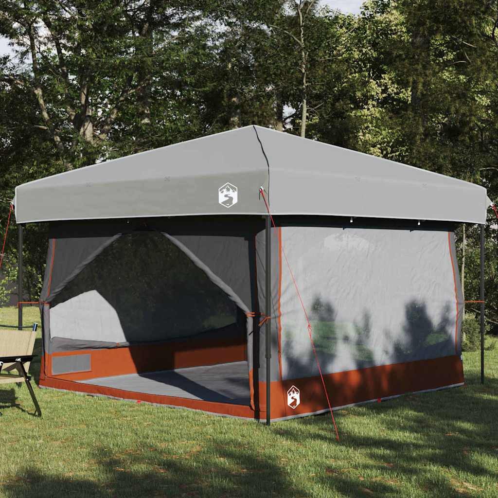 vidaXL Innenzelt Innertelt 7-Personen Grau und Orange 300 x 300 x 250 cm, (1 tlg)