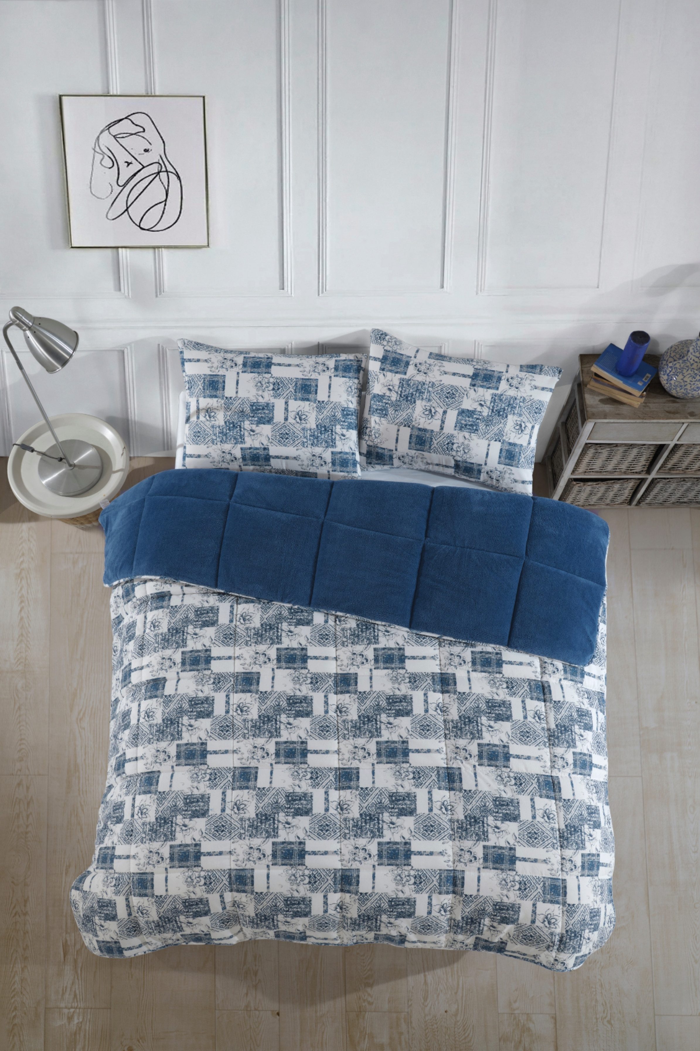 Formeya Einziehdecke Luxus Wellsoft Bettdecke 135x200 cm Wendbar mit Kissenbezug – Bild 3 von 5