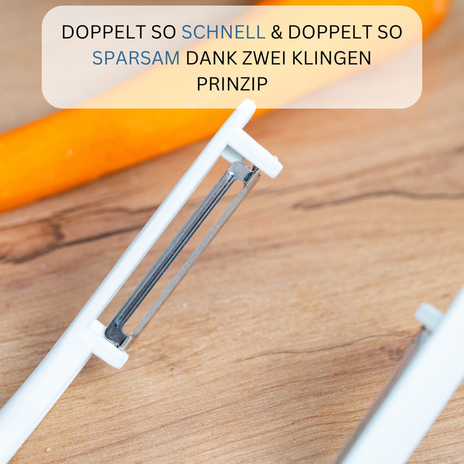 WESTMARK Sparschäler »Peel-Star KS« + 2 Ersatzklingen, Gemüse-/Doppelschäler, inkl. 2 Ersatzklingen, spülmaschinengeeignet, 5 Jahre Garantie