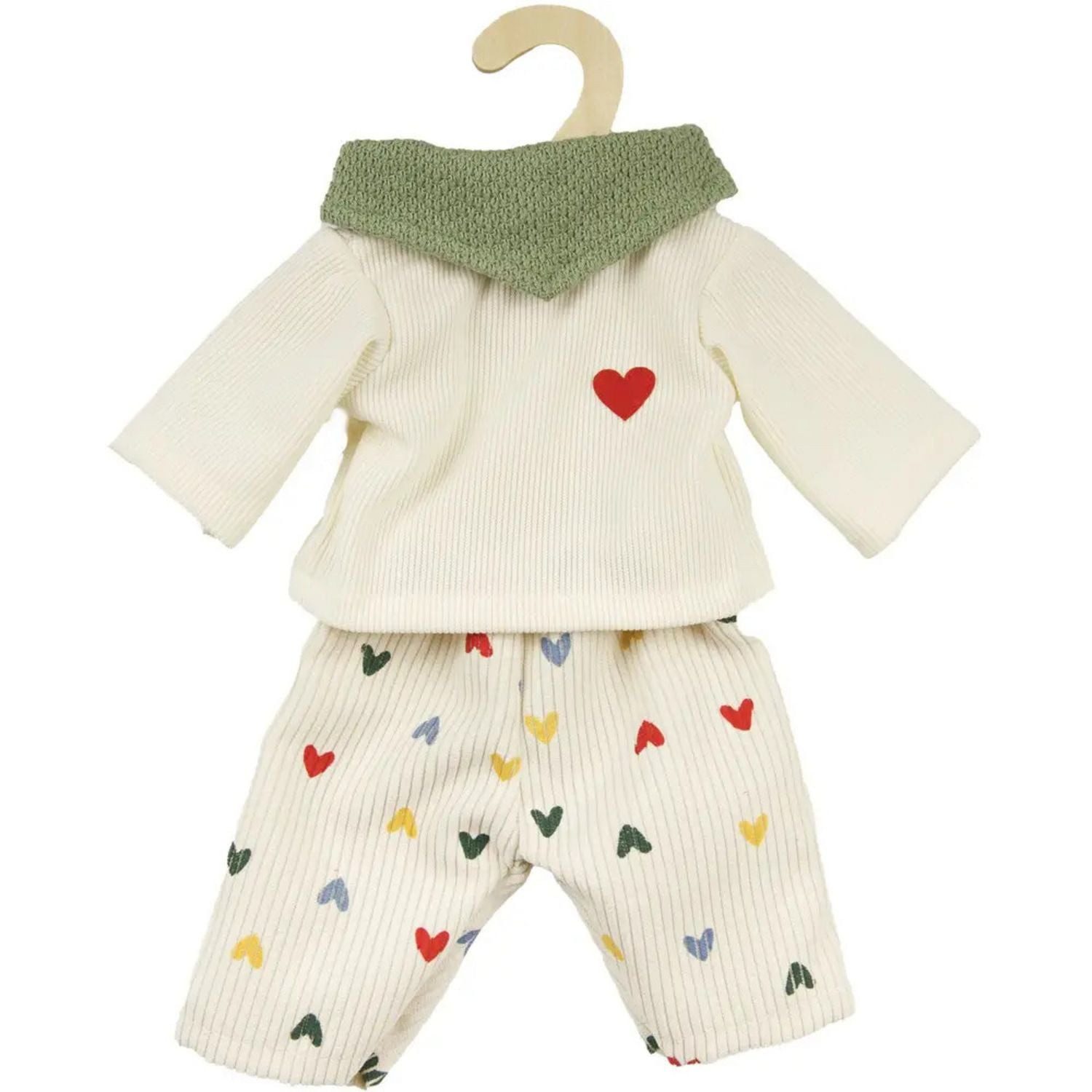 Heless Puppen Accessoires-Set Puppen-Kordhose ''Herz-Konfetti'' mit T-Shirt und Nickituch, Gr. 35-45