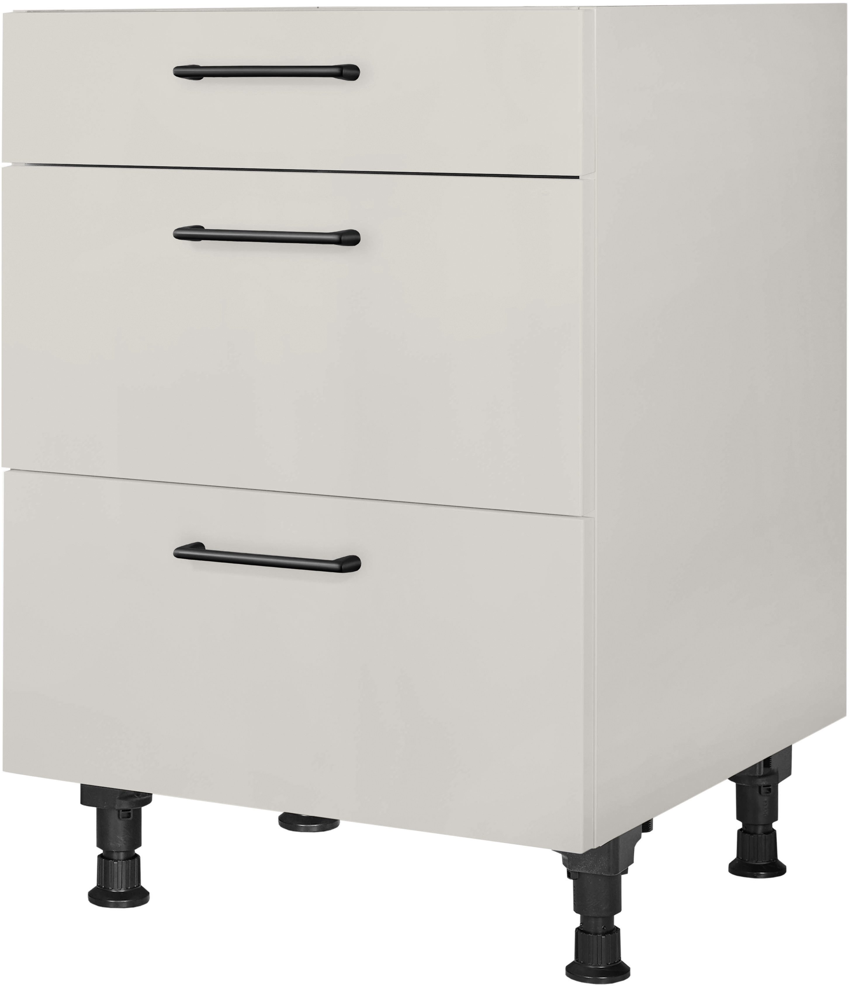nobilia® Kochfeldumbauschrank "MIAMI", vormontiert, mit Schubkasten und Auszügen, in den Breiten 60 und 90 cm