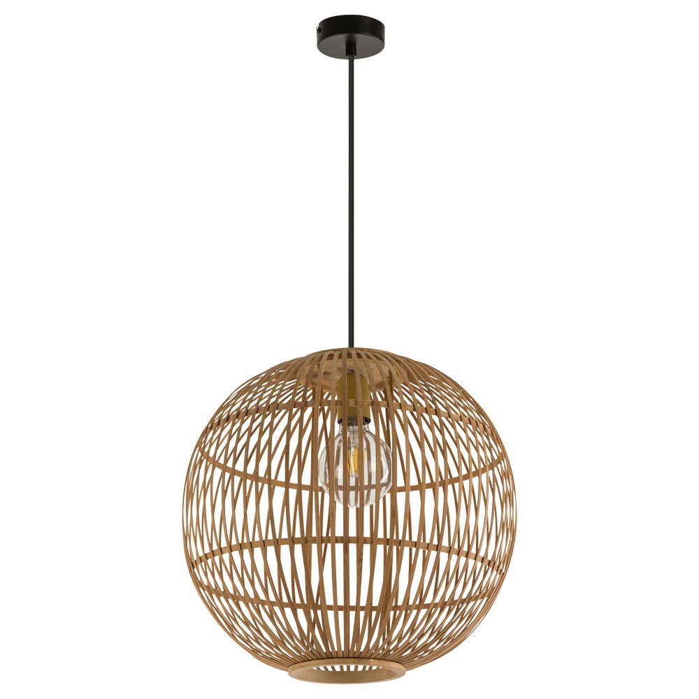 50cm Decken Pendel Hänge Lampe Retro Bambus-Geflecht Rattan Wohn Zimmer Leuchte 