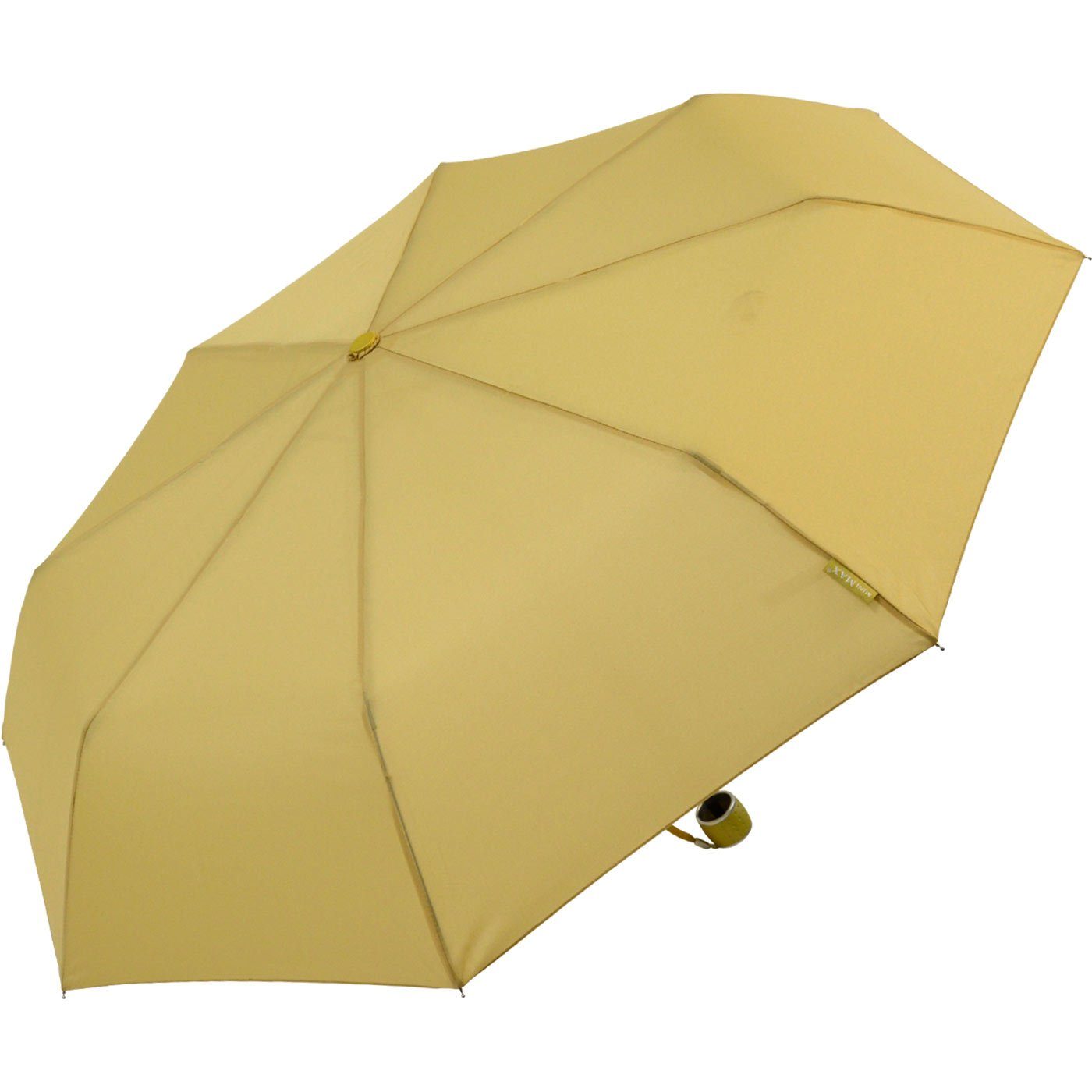Schirm in leichter beige Tasche Impliva kleiner passt miniMAX® jjede Taschenregenschirm Handöffner,