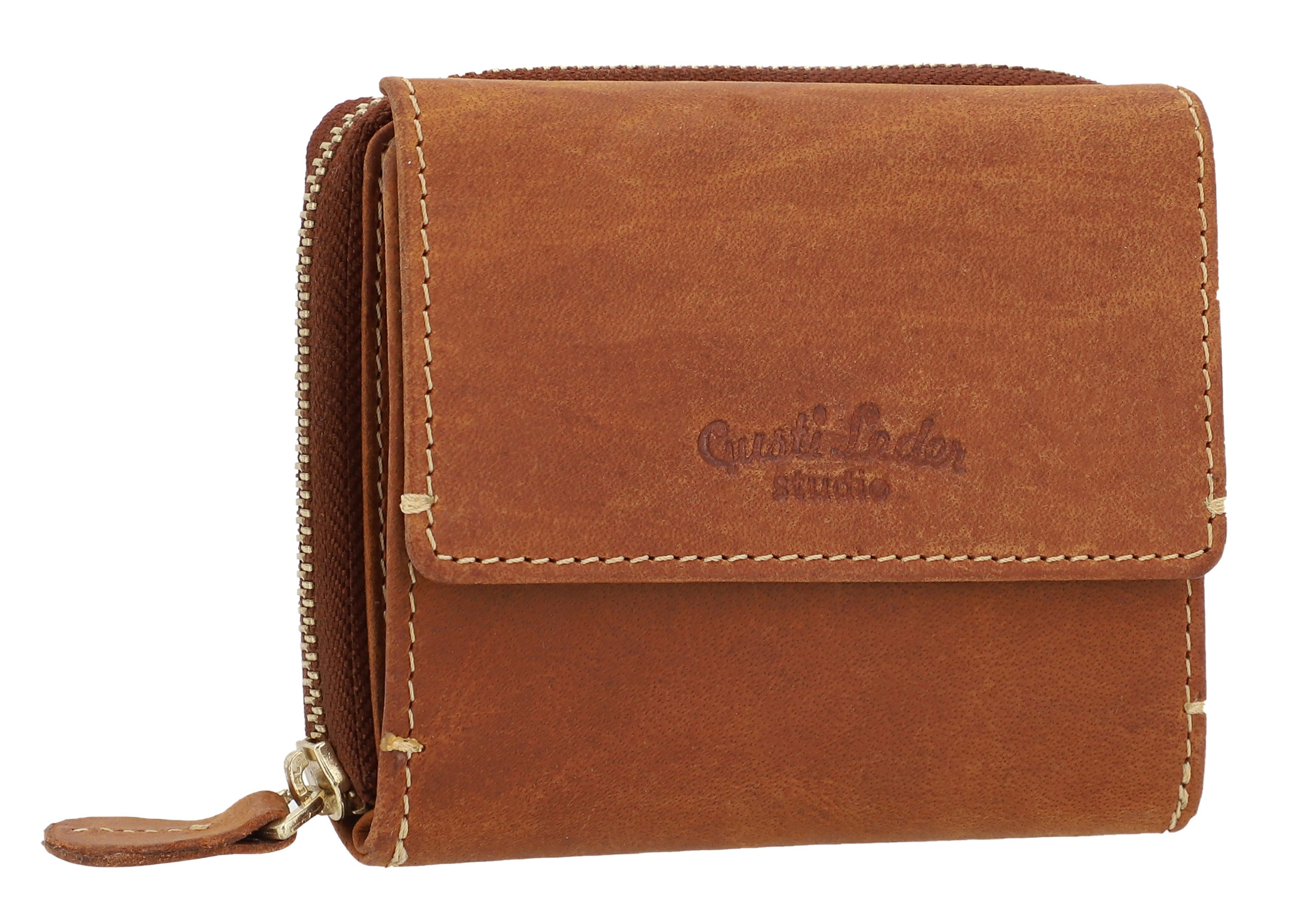 Gusti Leder Geldbörse Gusti Leder Portemonnaie Brigitta (querformat, 1-tlg., querformat)