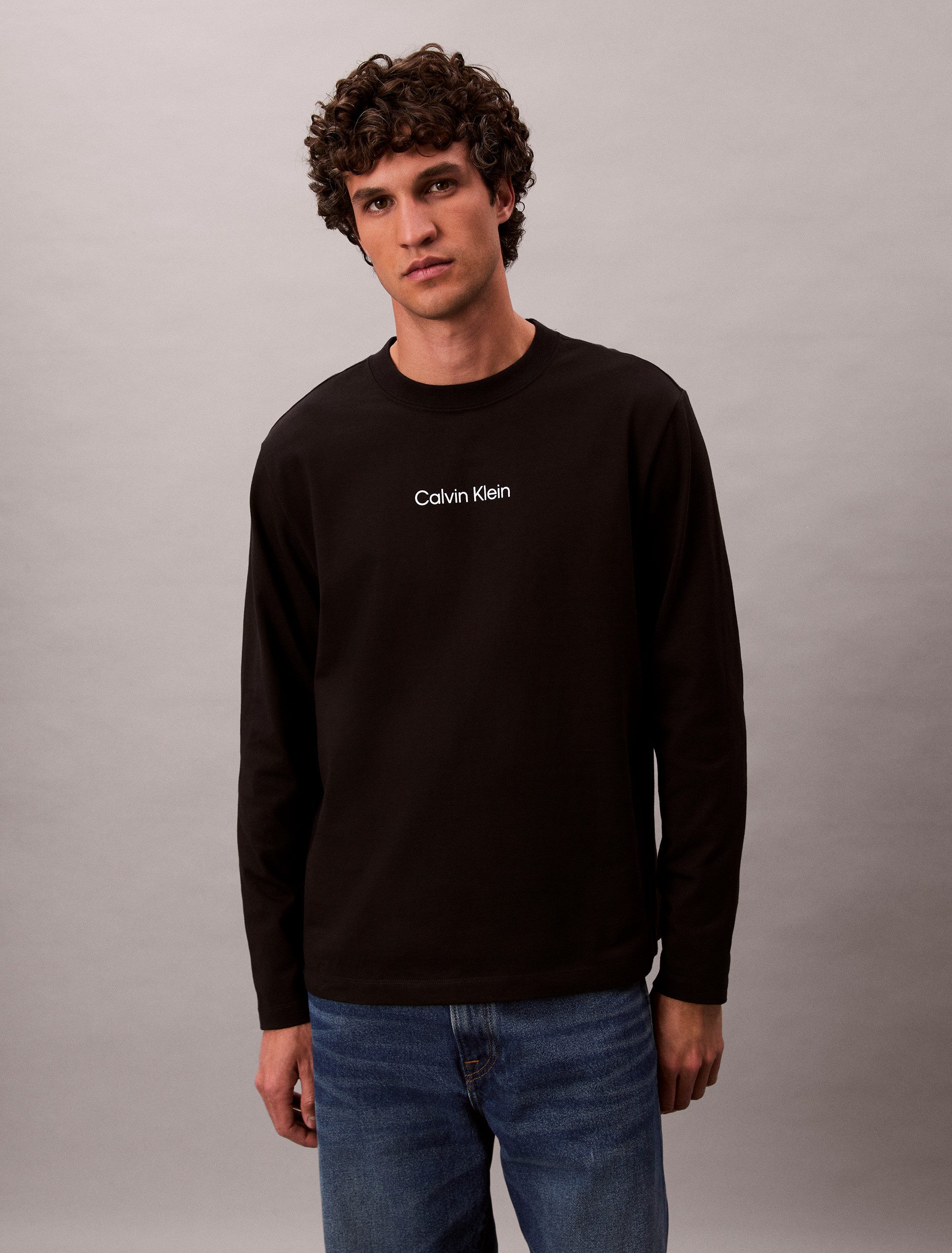 Calvin Klein Langarmshirt LS RLXD STANDARD LOGO CREWNK TEE Rundhalsausschni günstig online kaufen