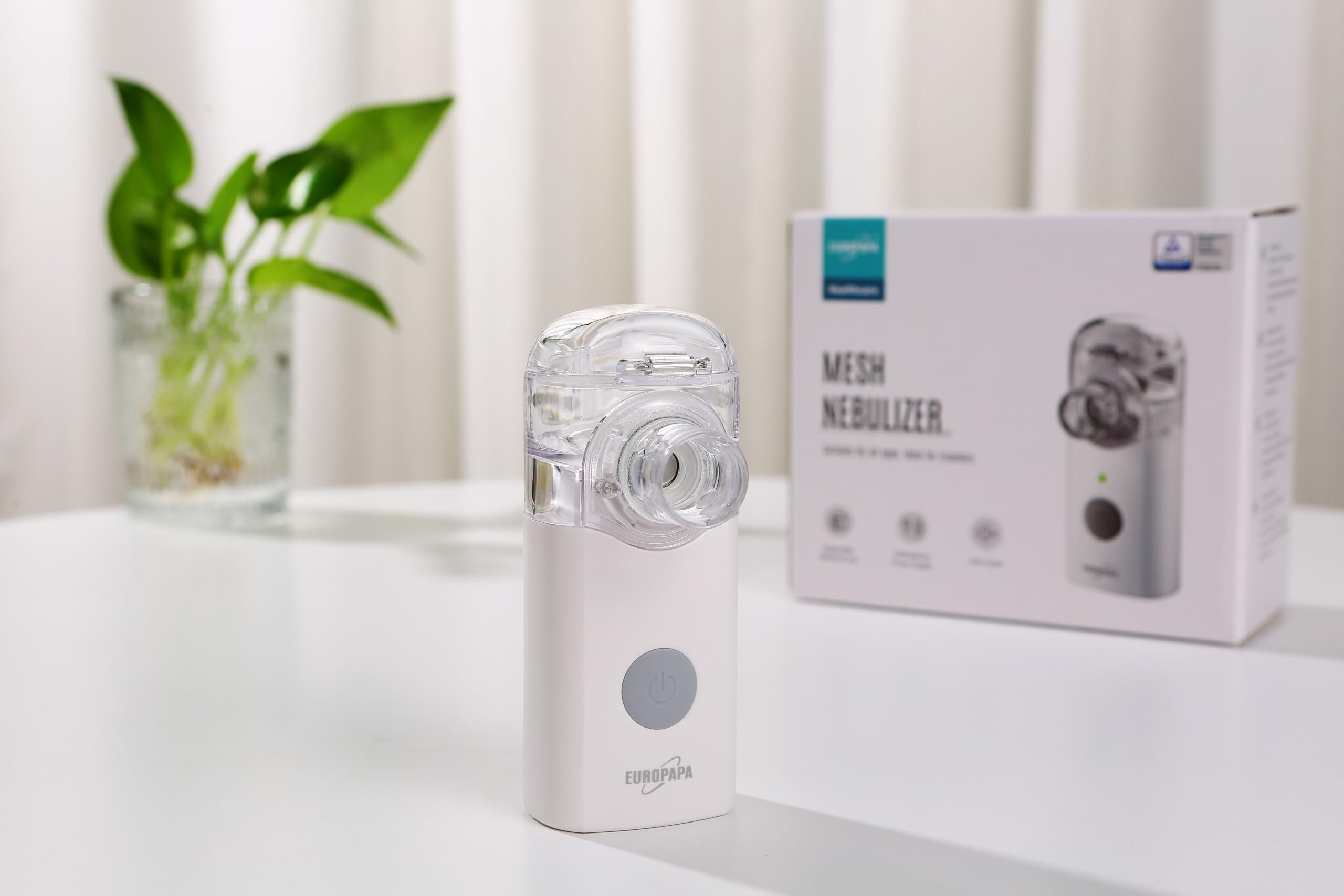 EUROPAPA Inhalationsgerät VP-M3 nhalationsvernebler mit Mundstück und Maske, schnelle und wirkungsvolle Inhalation, sehr leise, wiederaufladbar über USB oder Batterie, Inhalierer bei Erkältungen, Asthma und Atemwegserkrankungen
