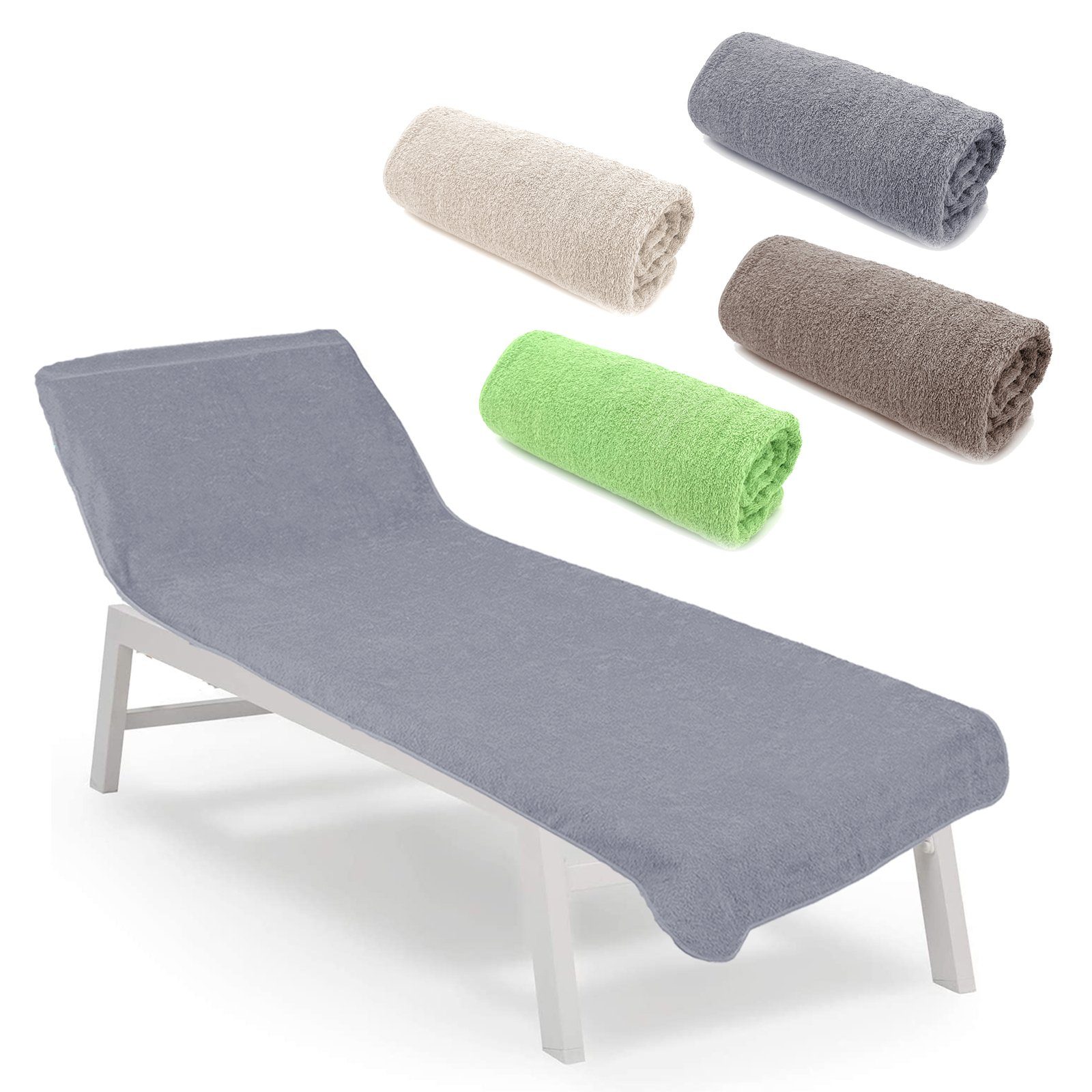 heimtexland Liegenauflage Liegestuhl Schonbezug Frottee Liegestuhlauflage, (Typ772, 1 St), saugstark, schnelltrocknend, hygienisch