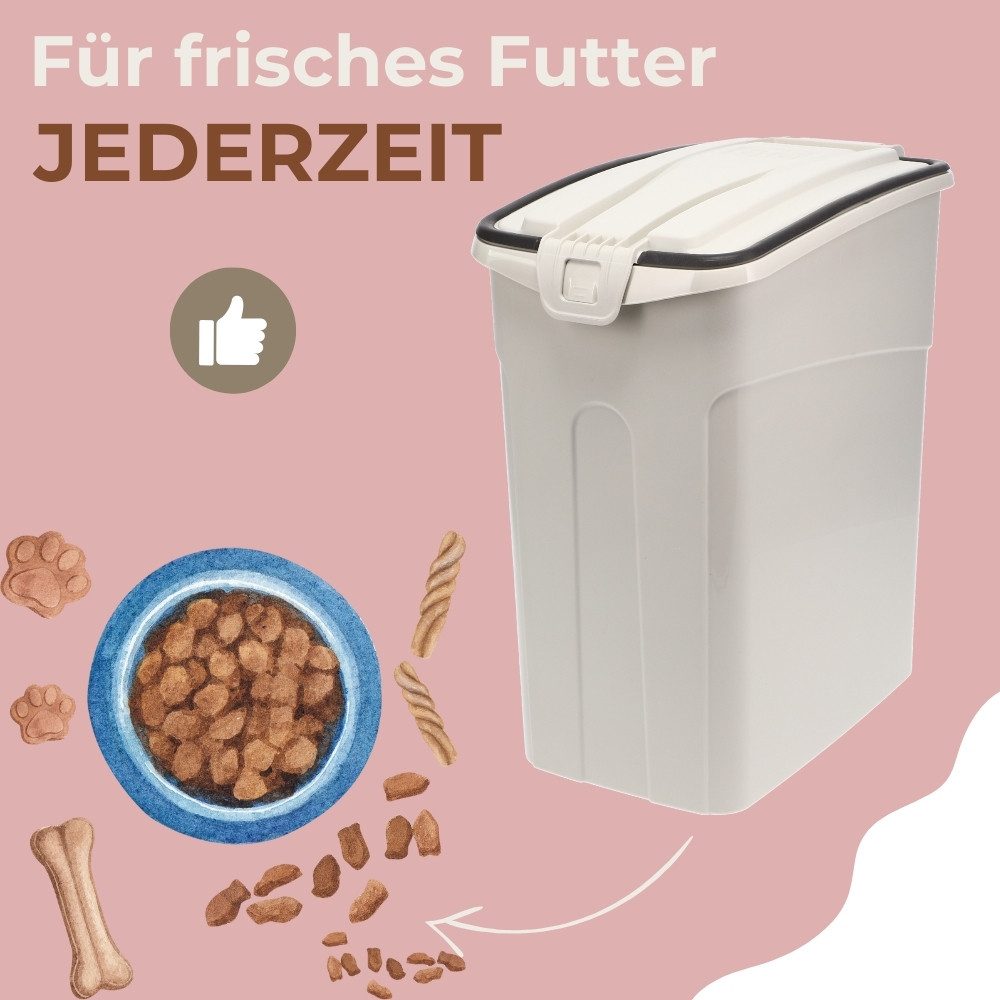 GarPet Futterbehälter 2er Set Futtertonne Luftdicht Deckel Pferd Hunde Futter Aufbewahrung
