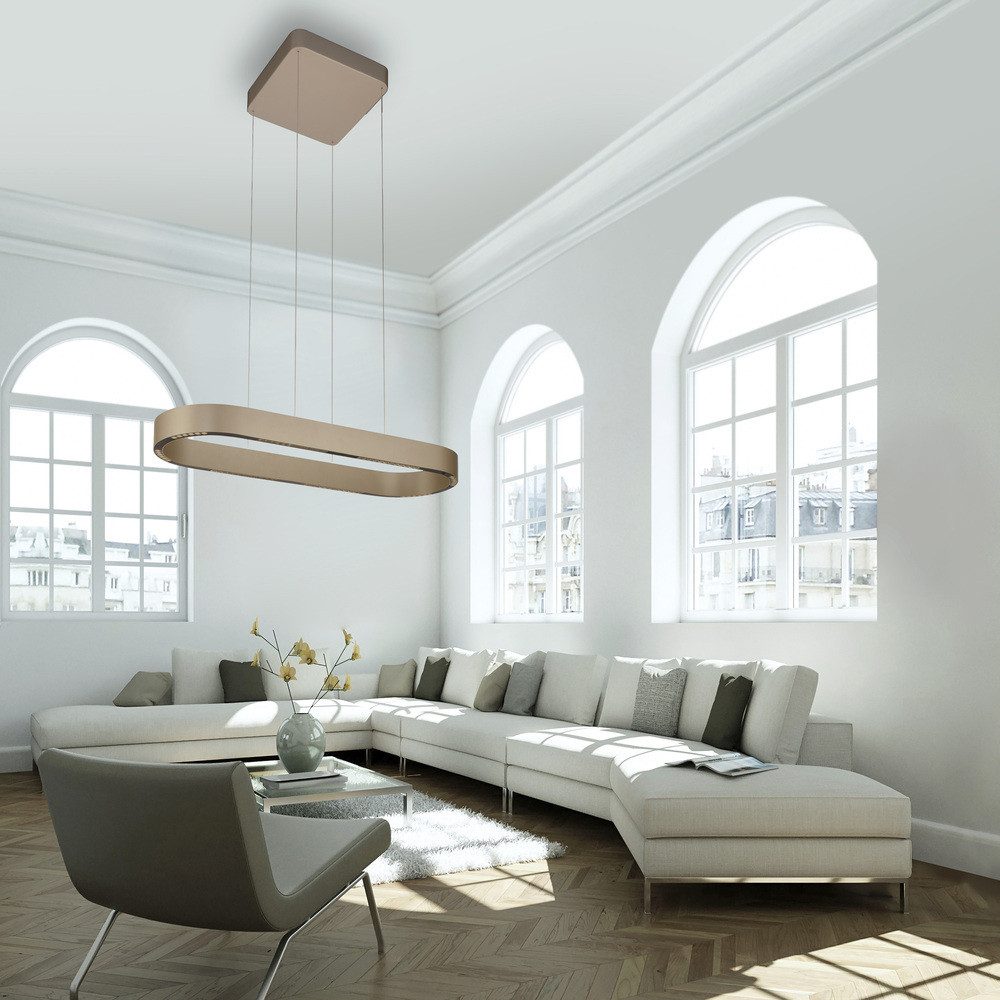 Paul Neuhaus LED Pendelleuchte LED Pendellampe Q-STRETTO, Farbtemperaturregelung (CCT), dimmbar höhenverstellbar, 2xLED/22Watt, warmweiss-kaltweiß (CCT), höhenverstellbar Up&Down Licht CCT