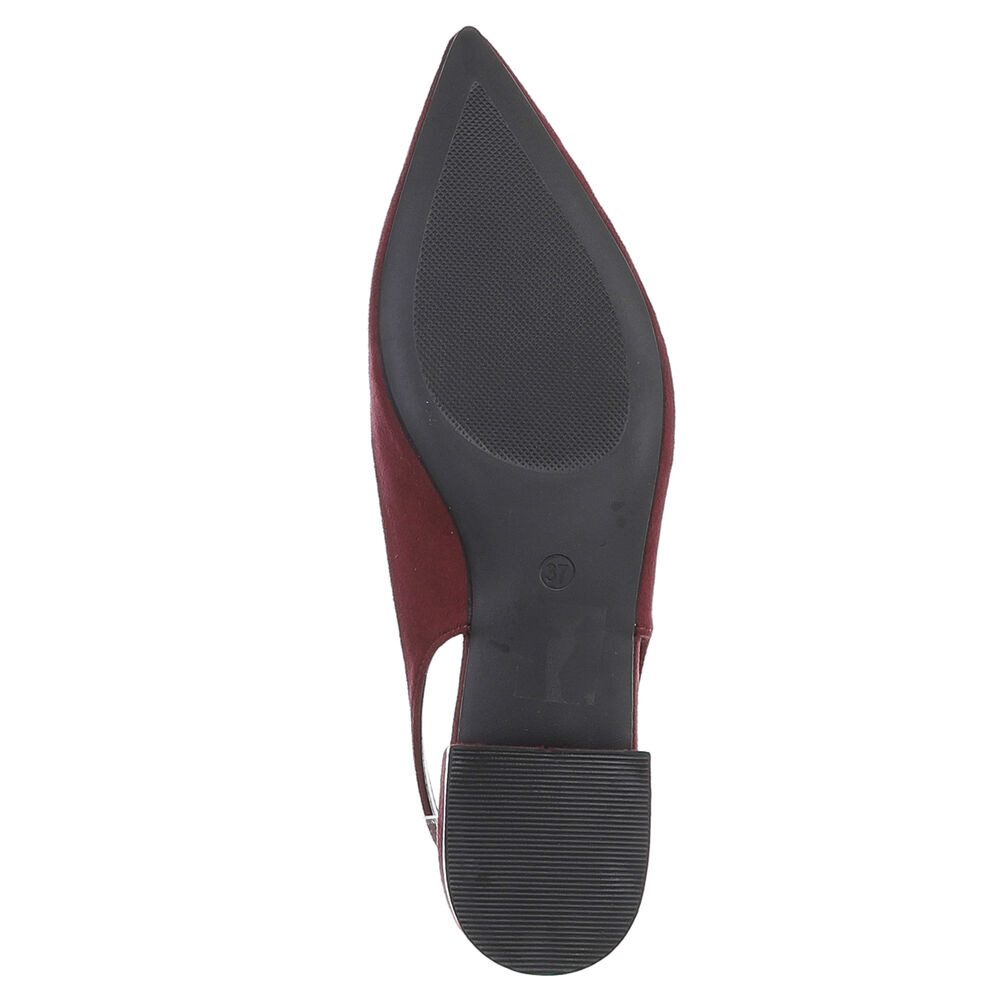 Ital-Design Damen Schnürstiefel Combat-Style mit Schnalle Schnürpumps (92078866) Blockabsatz Schnür- & Riemchenpumps in Bordeaux