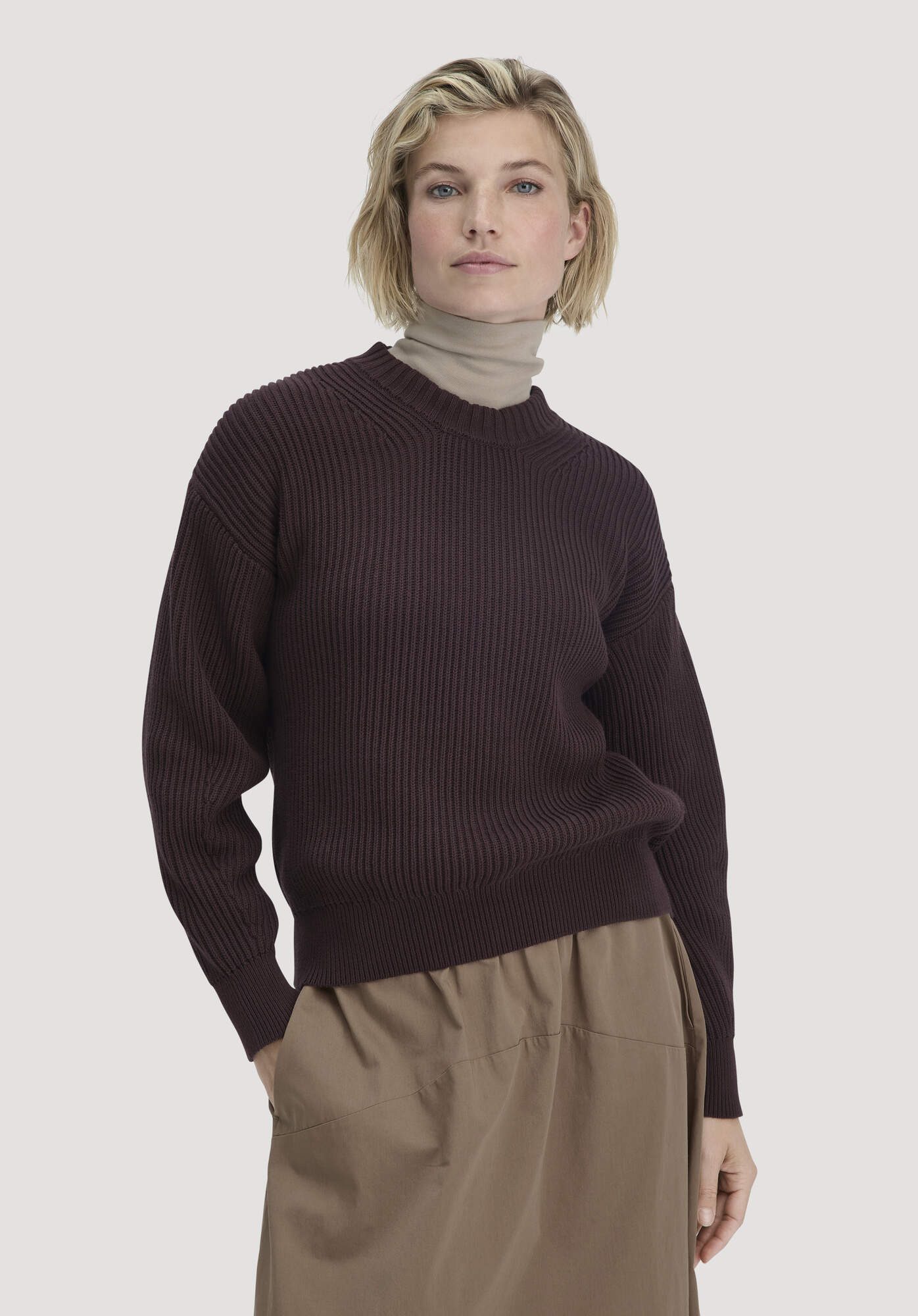 Hessnatur Strickpullover Relaxed aus reiner Bio-Baumwolle (1-tlg) günstig online kaufen