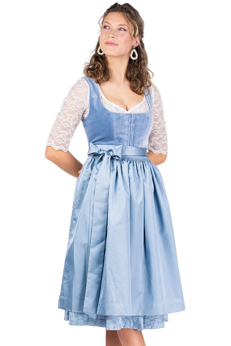 Hammerschmid Dirndl Samt Dirndl 2tlg. - PLATTENSEE - hellblau günstig online kaufen