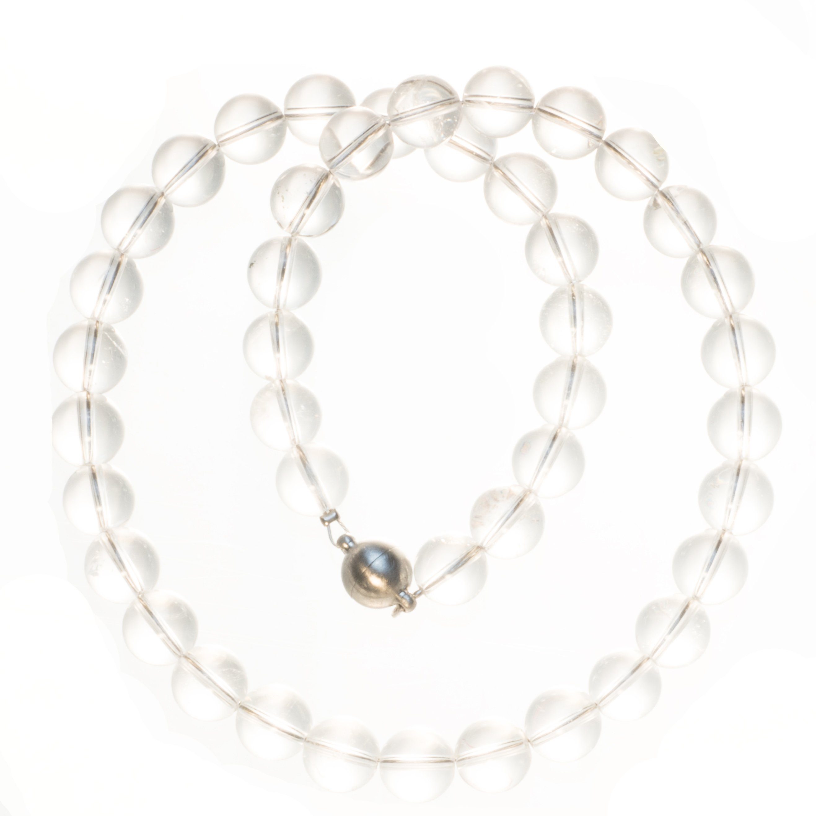 Perlenkette Bergkristall 10 mm, echter Bergkristall günstig online kaufen