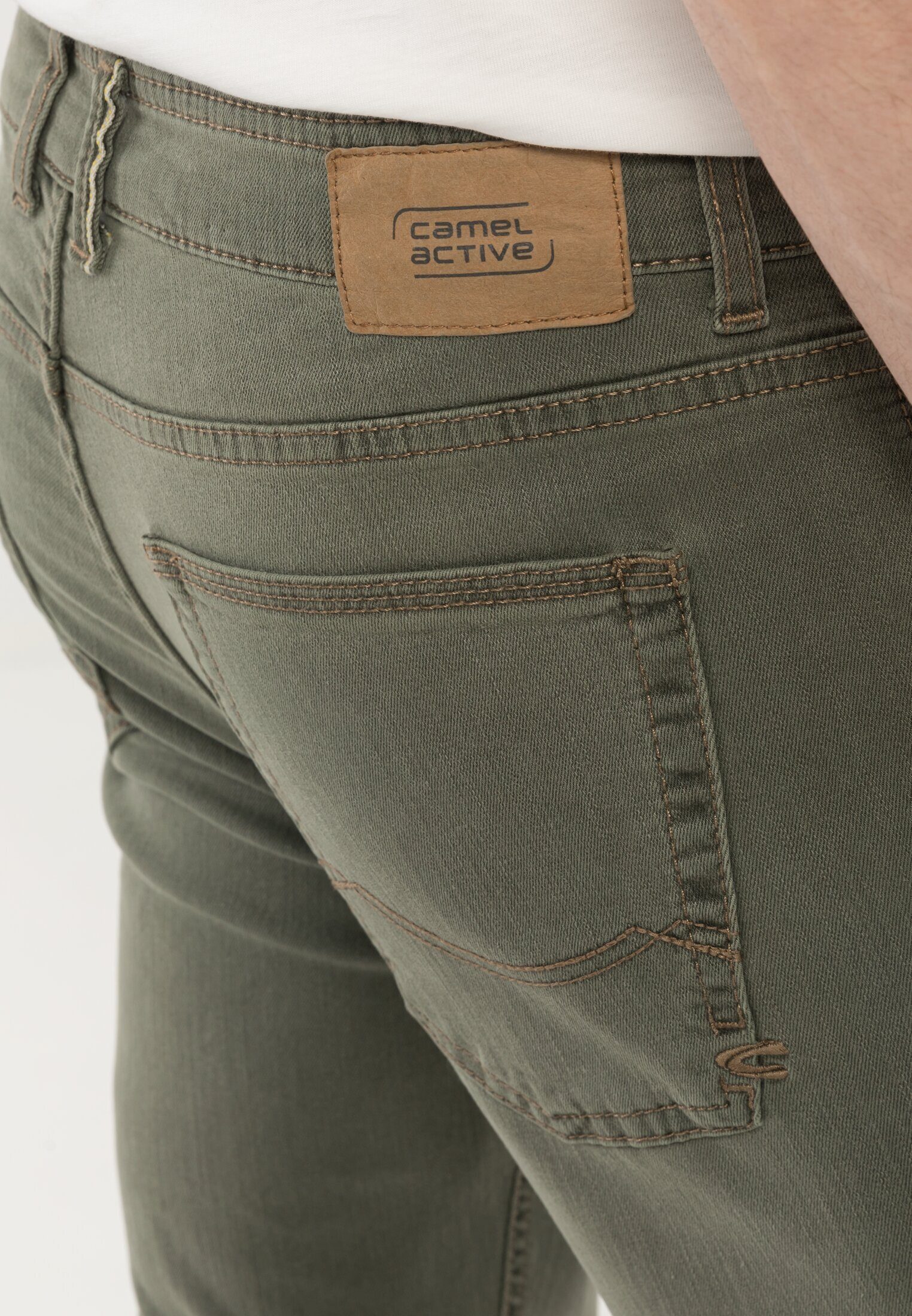 Fit Slim Fit camel Slim active 5-Pocket-Jeans