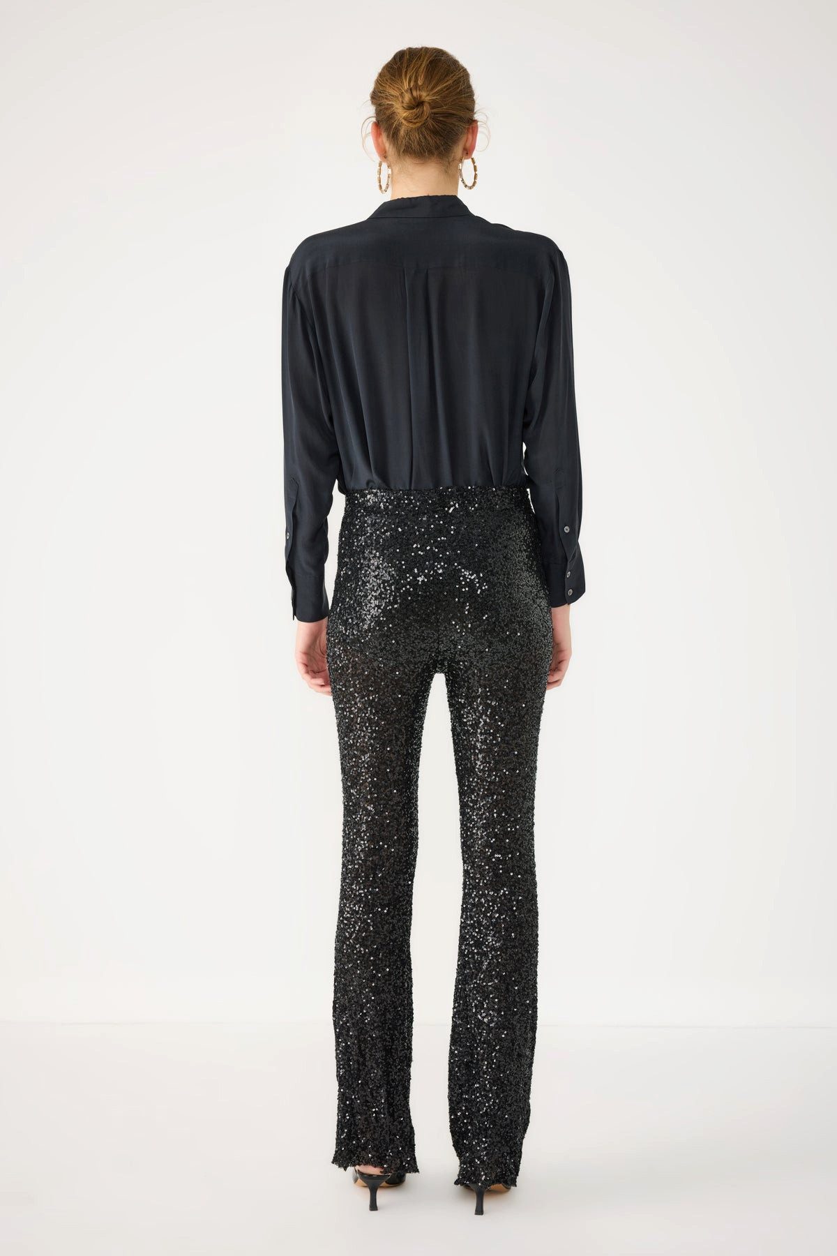 No Matter What Chinohose Schwarze Glitzer Stretch-Hose günstig online kaufen