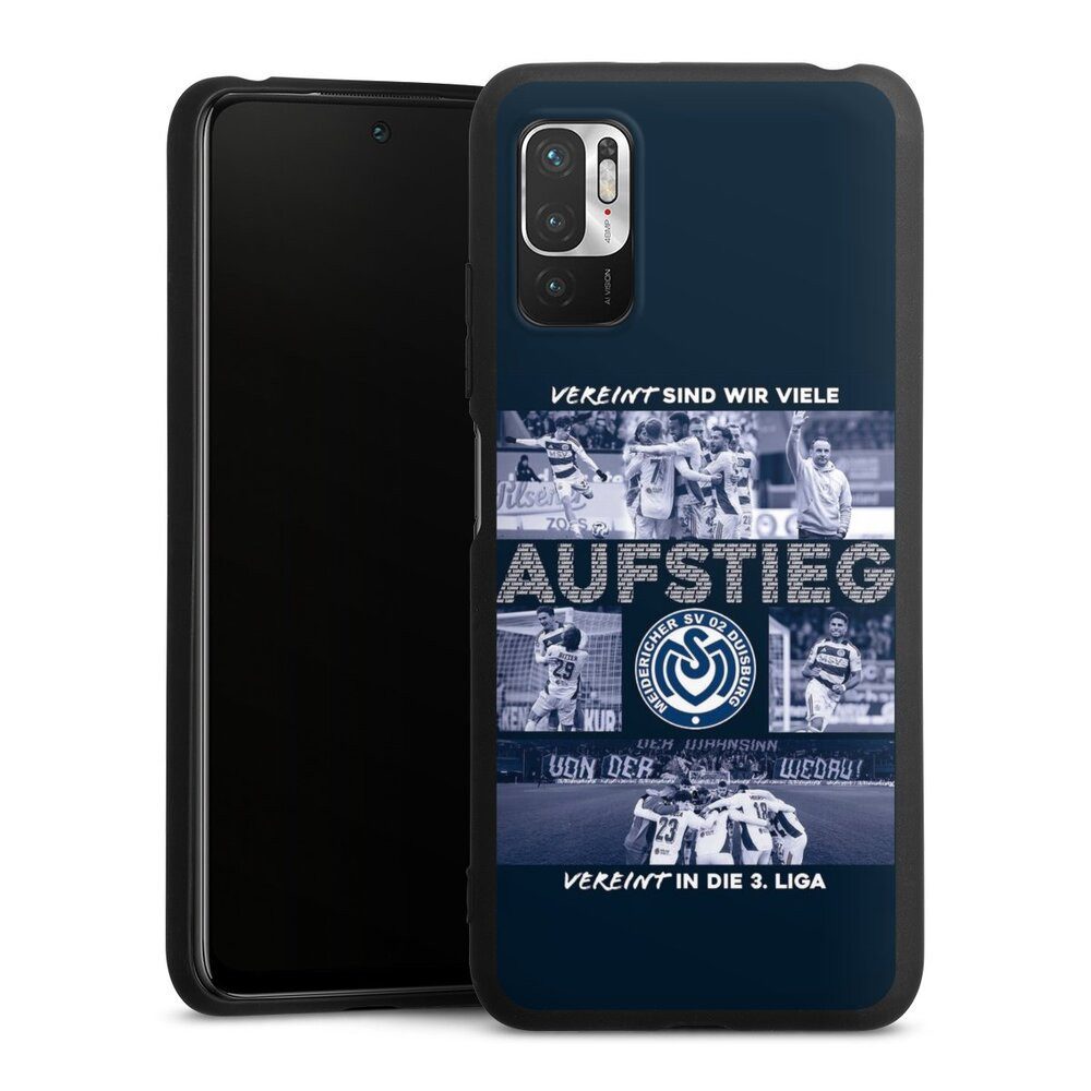 DeinDesign Handyhülle MSV Duisburg Aufstieg Offizielles Lizenzprodukt, Xiaomi Redmi Note 10 5G Silikon Hülle Premium Case Handy Schutzhülle