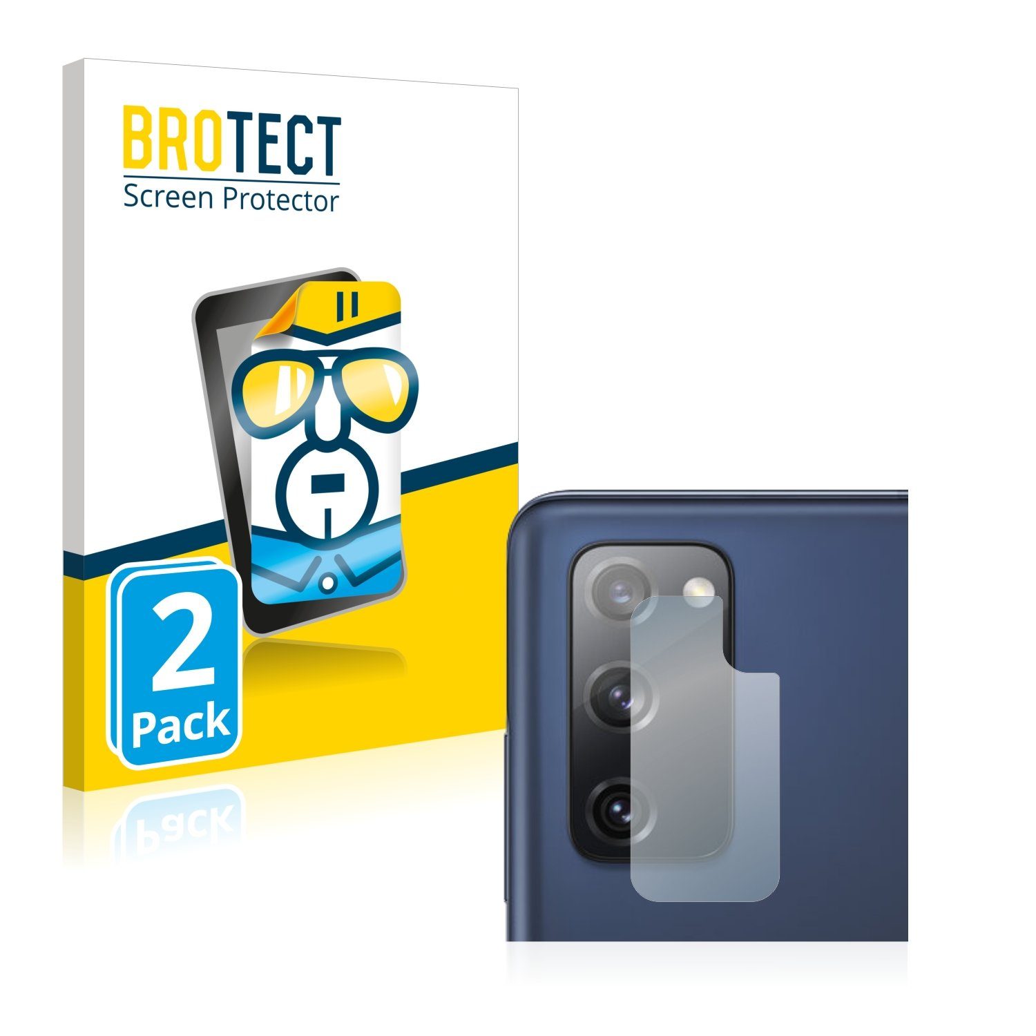 BROTECT Displayschutzfolie Schutzfolie für Samsung Galaxy S20 FE 5G (NUR Kameraschutz), 2 Stück, Displayschutz Schutz Folie Klar Transparent