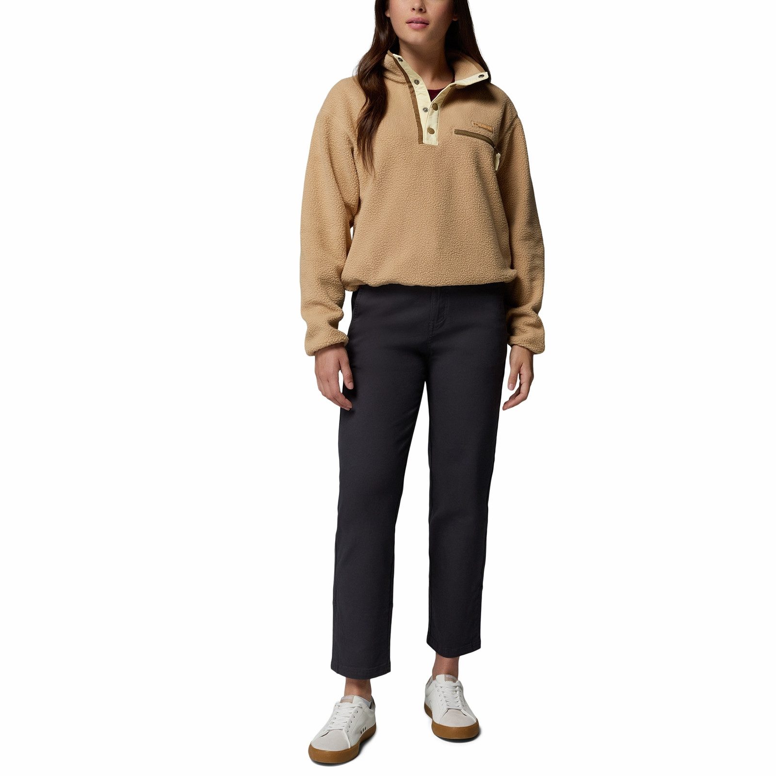 Columbia Stehkragenpullover Helvetia™ II Cropped Half Snap Fleece mit verstellbarem Saum