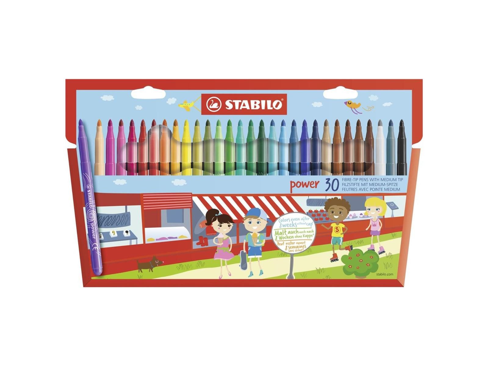 STABILO Filzstift STABILO power Filzstift - 2 mm - 30er Set