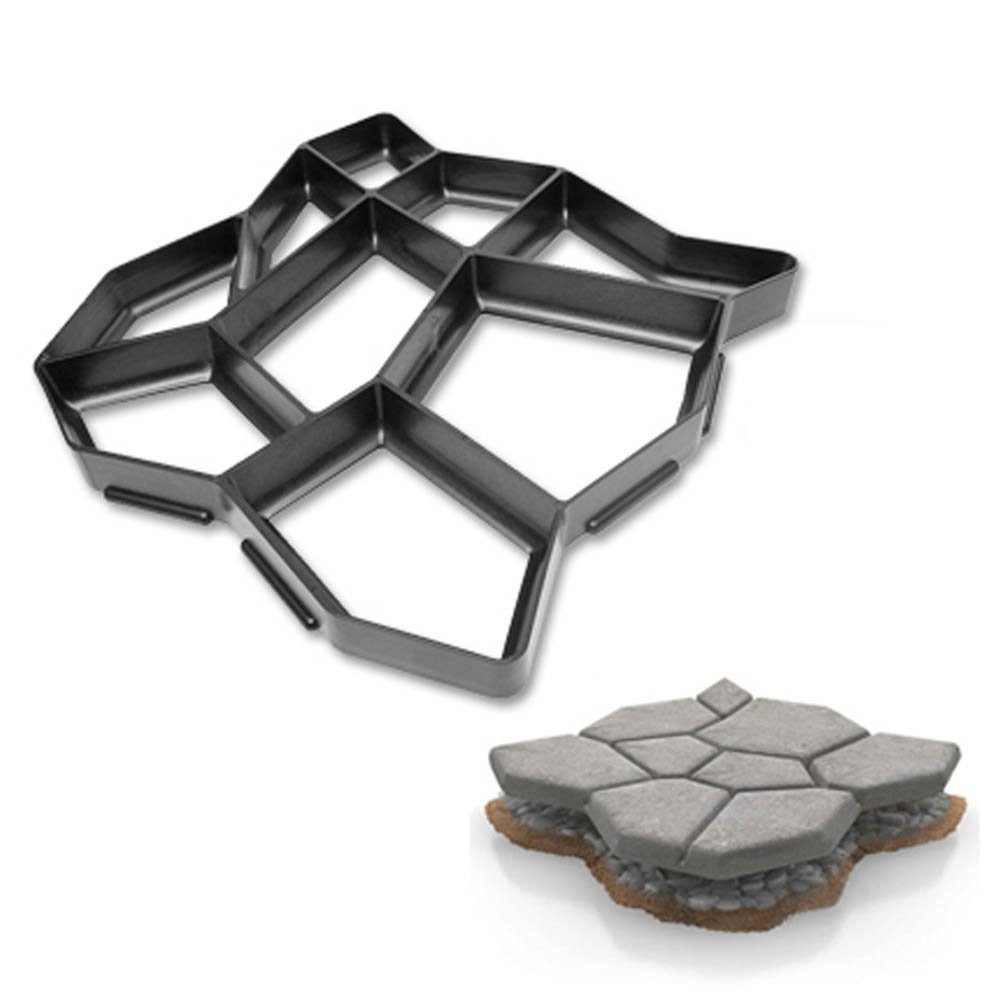 Clanmacy Gipsfaserplatten Pflasterform Gehweg Betonpflaster DIY Gießform Garten Schablone