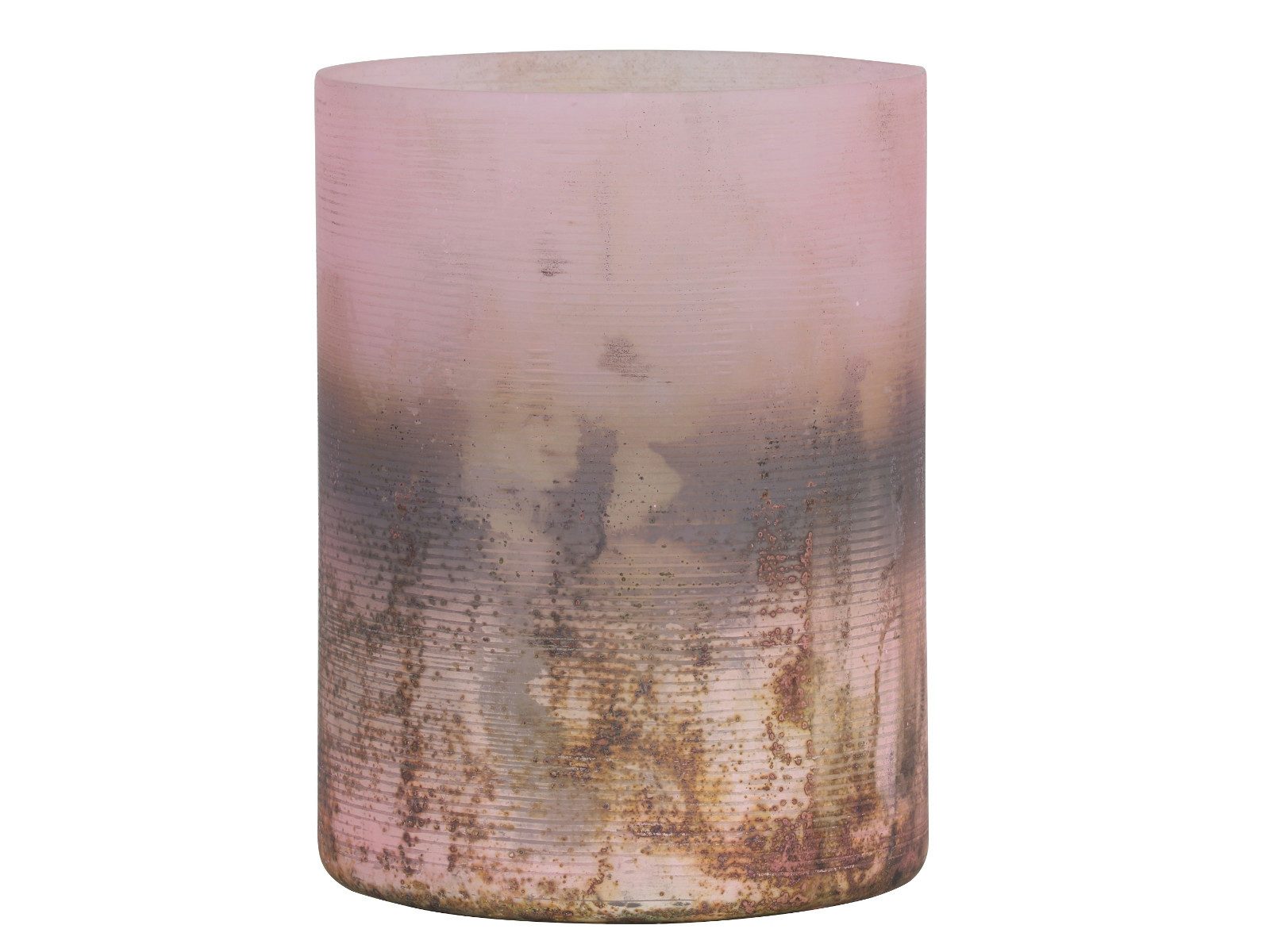Light & Living Windlicht VALERIO Teelichthalter Rosa-Schwarz matt 13 cm
