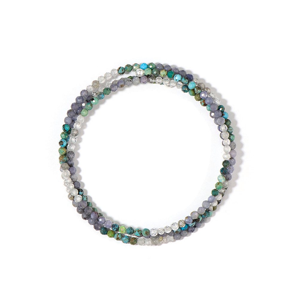 Cavill Armreif Cavill Edelstein-Stahlarmreif mit Türkis, Tansanit, Zirkon 37,55 ct (1-tlg)