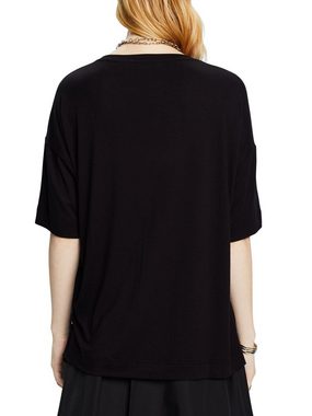 Esprit Collection T-Shirt Oversize-T-Shirt mit Paillettenapplikation (1-tlg)