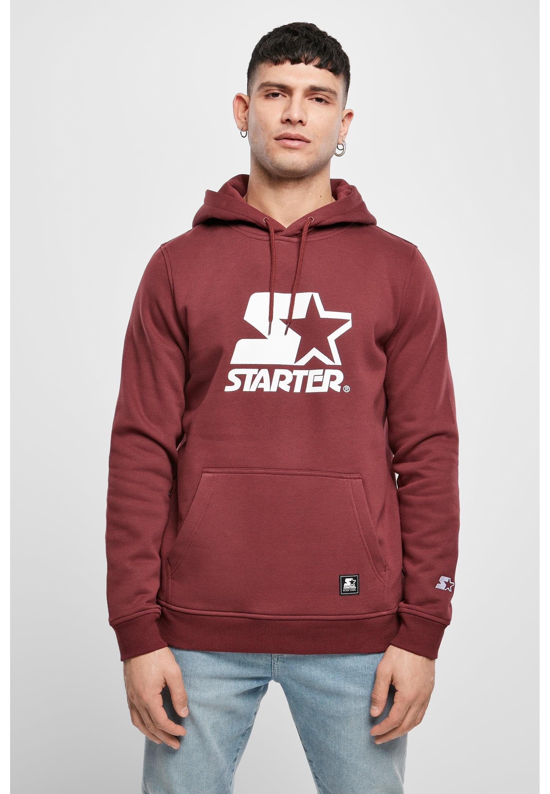 Starter Classic Black Logo Herren Hoody Sweater Starter Starter Label (1-tlg) The oxblood