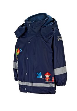 Sterntaler® Outdoorjacke Regenjacke mit Innenjacke, Feuerwehr (1-St., Kinder Regen- und Matschjacke mit süßen Motiven) Regenjacke Kinder mit Kapuze, Funktionsjacke Kinder Reißverschluss