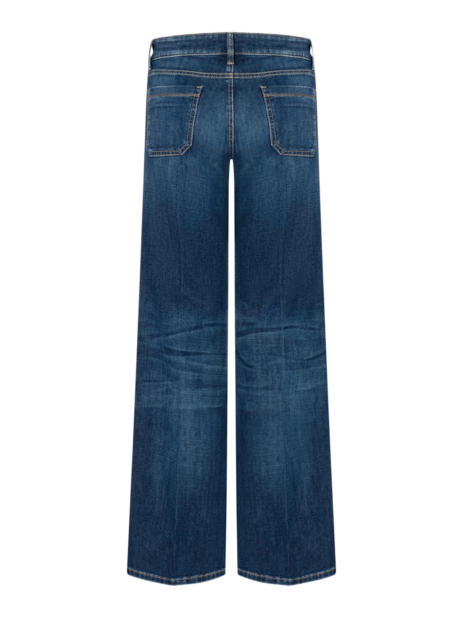 Cambio Stretch-Hose blau, Casual, Baumwolle, Unifarben, Regular Fit, Mittel