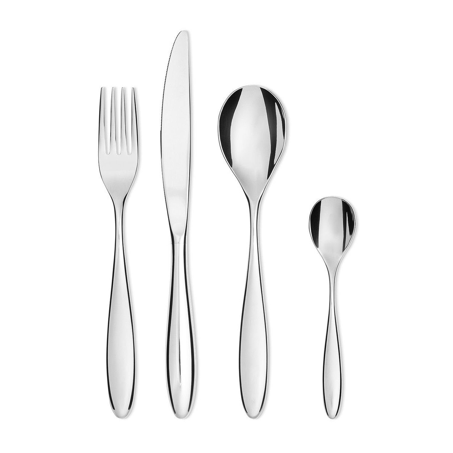 Alessi Besteck-Set Mami Zylinderblock 24-teilig (24-tlg), Edelstahl 18/10