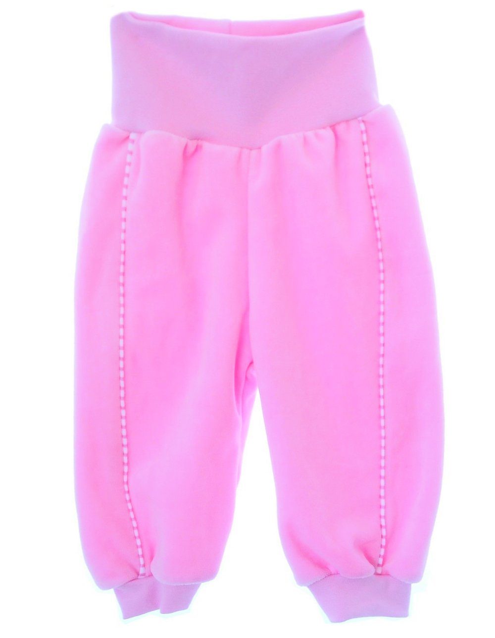 La Bortini Schlupfhose warme Baby Hose aus Velours in Rosa aus Nicki-Stoff, 50 56 62 68 74 80 86 92 98