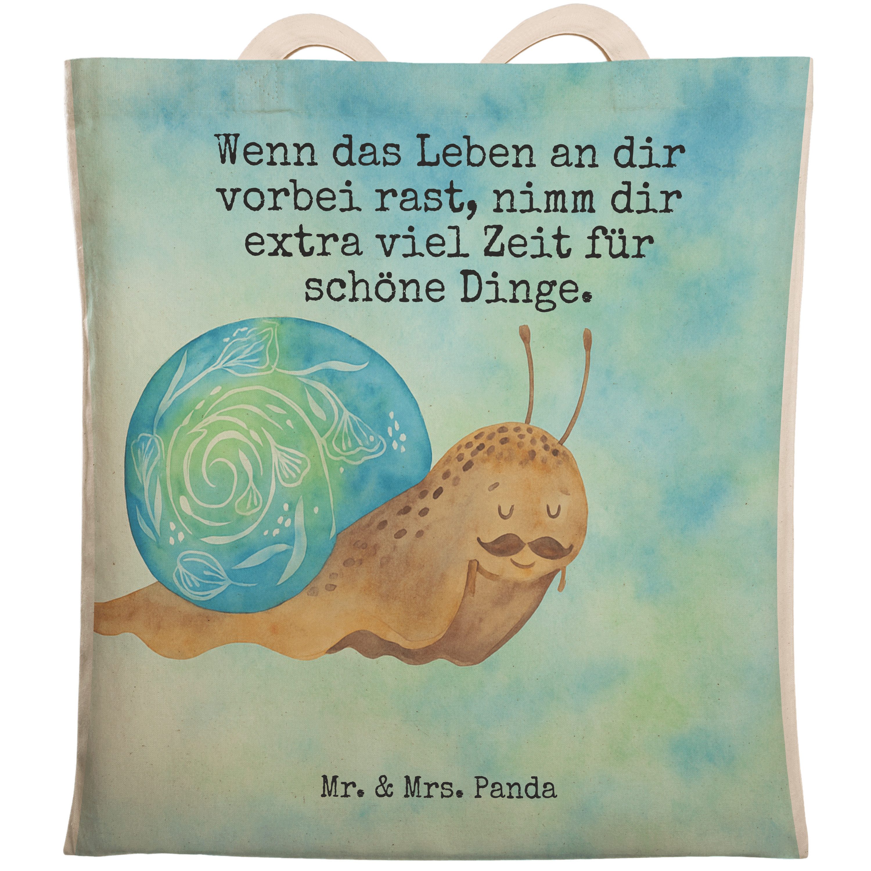 Tragetasche Schnecke Sir Design, Tote Bag, Weiß, Beuteltasche, Bag, Lebenseinstel