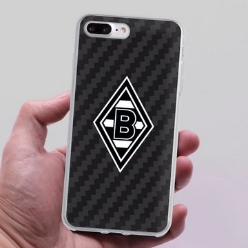 DeinDesign Handyhülle Gladbach Borussia Mönchengladbach Carbon Borussia Raute Carbon, Apple iPhone 7 Plus Silikon Hülle Bumper Case Handy Schutzhülle