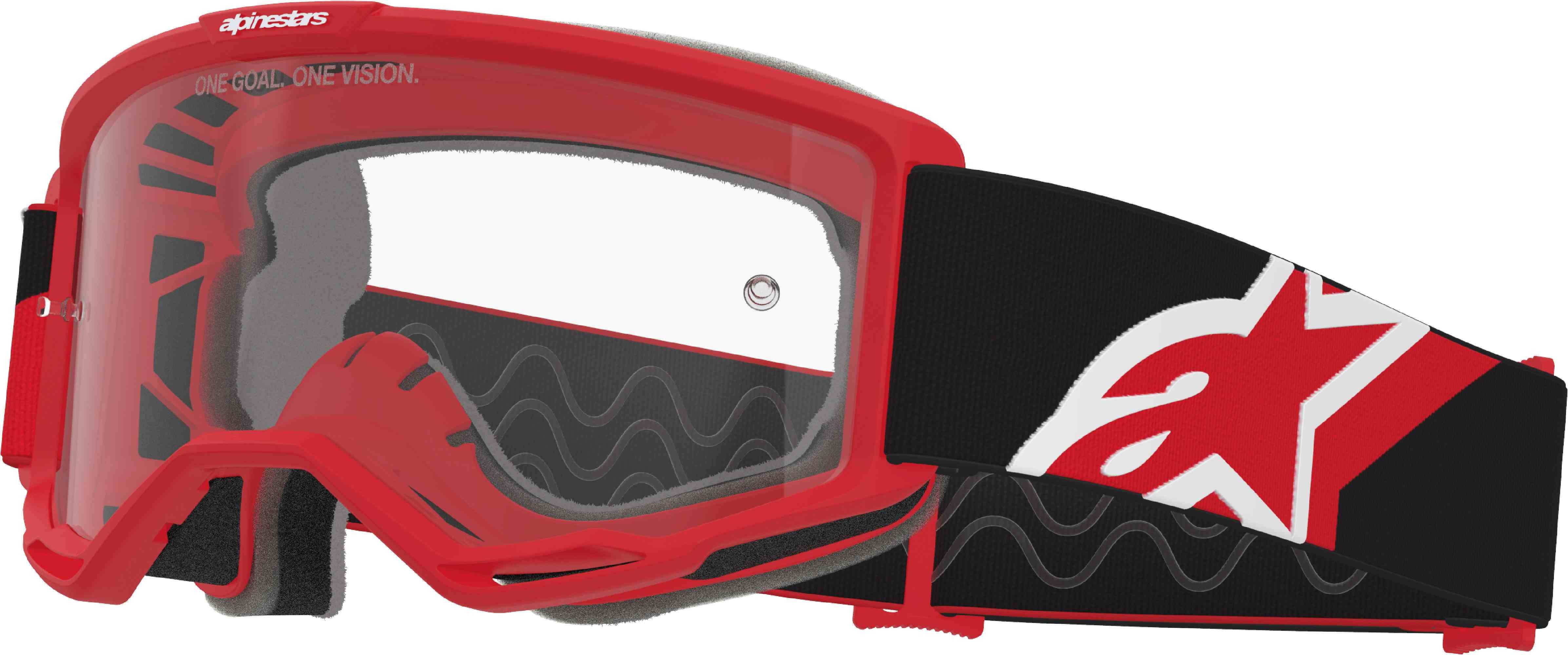 Alpinestars Motorradbrille Vision OTG Motocross Brillen, Anti-Beschlag-Beschichtung,Mit Band