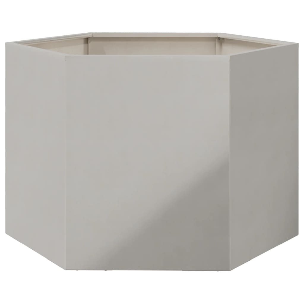 vidaXL Blumentopf Pflanzkübel Sechseckig 69x60x45 Edelstahl günstig online kaufen