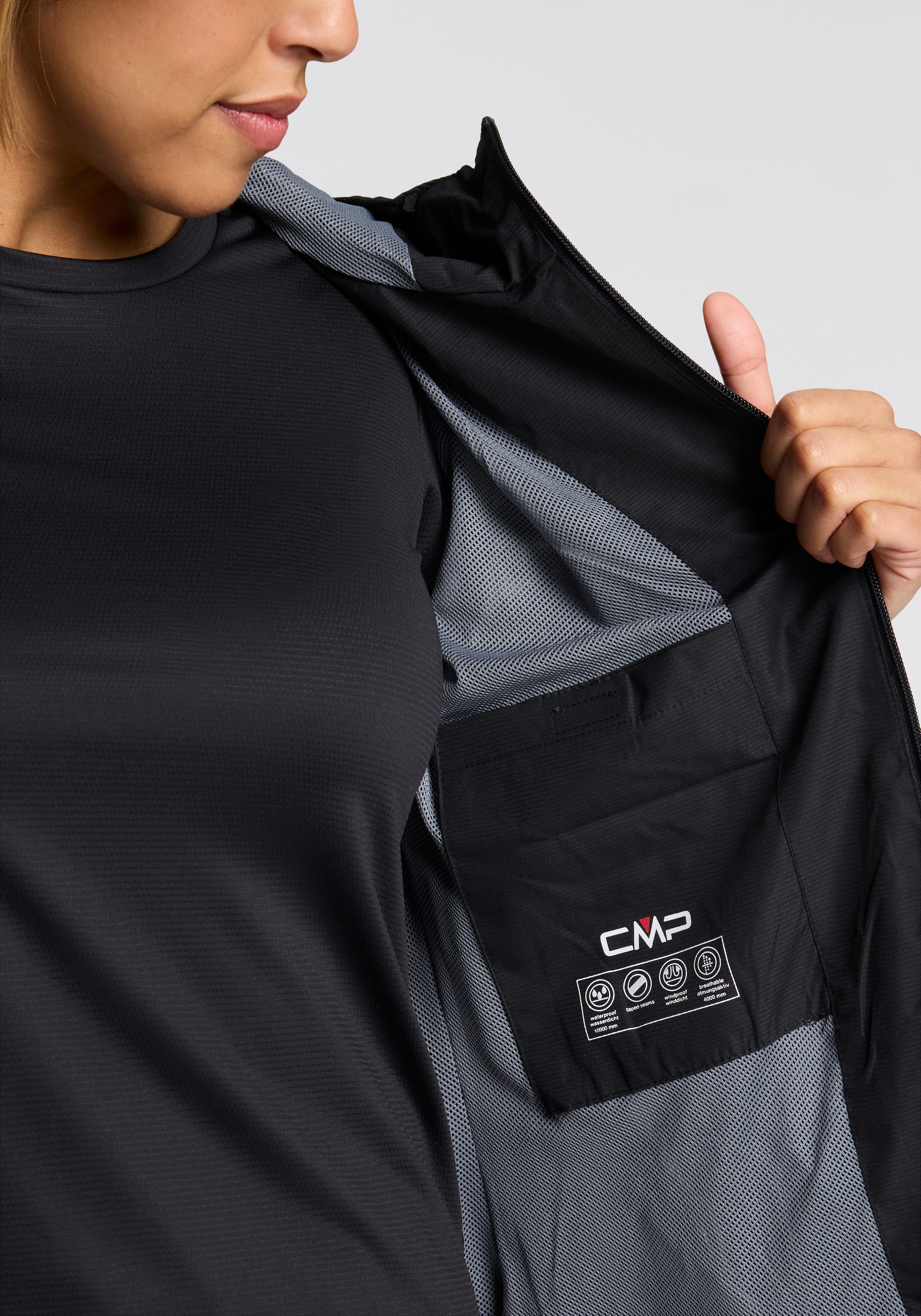 CMP Regenjacke Atmungsaktiv & Winddicht & Wasserdicht, Übergangsjacke