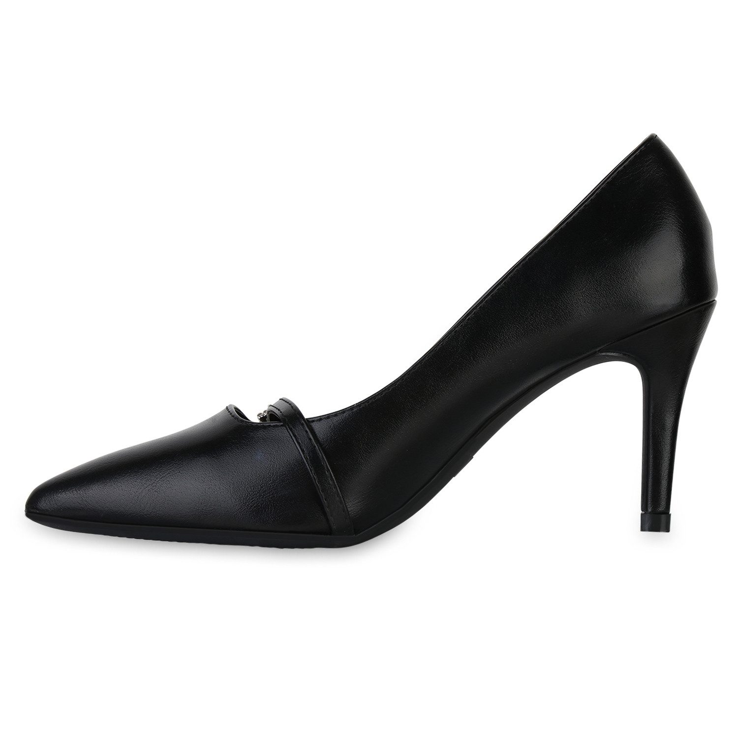 VAN HILL 841484 Pumps Damen Spitze Pumps Klassische Schnallen Absatzschuhe günstig online kaufen