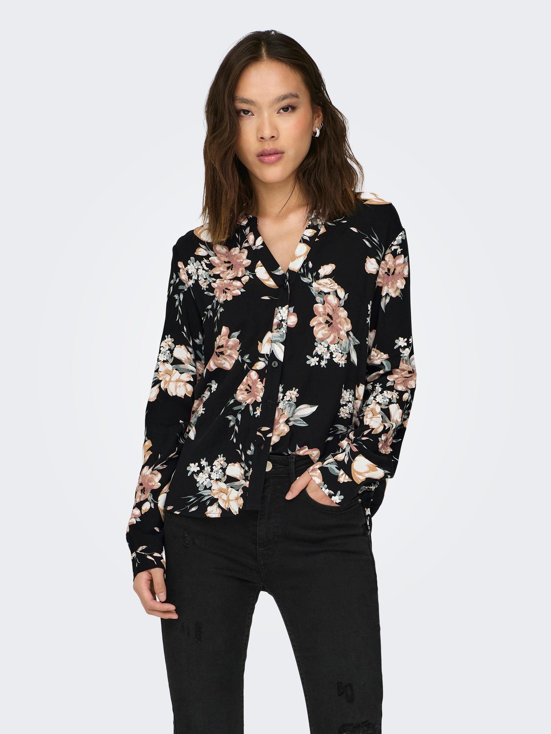 LIFE ONLNOVA PTM ONLY SHIRT Shirtbluse L/S AOP V-NECK