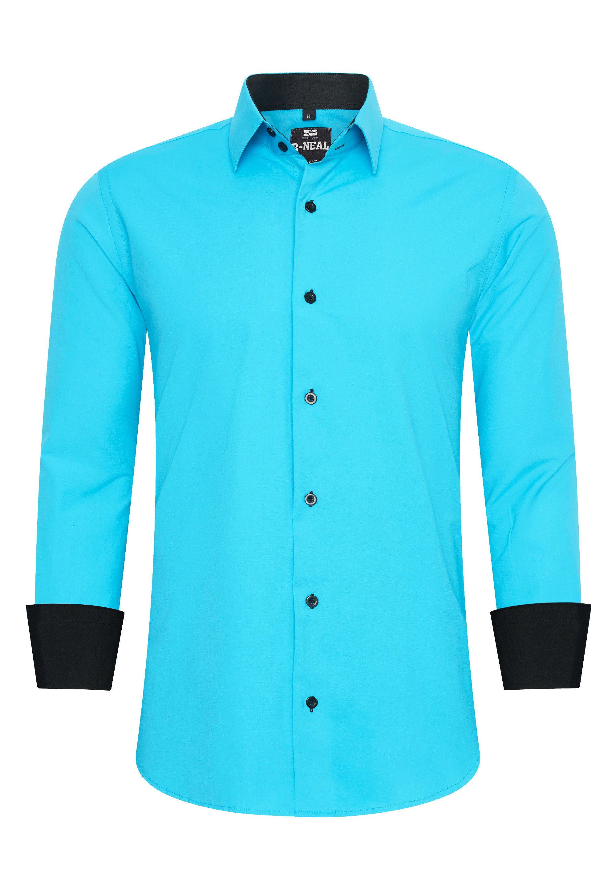 R-NEAL Businesshemd Herren Kontrast Hemd "R-NEAL" Hochzeit-Hemd Slim Fit St günstig online kaufen