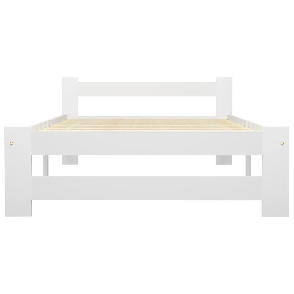 vidaXL Bett Massivholzbett Weiß Kiefer 100x200 günstig online kaufen