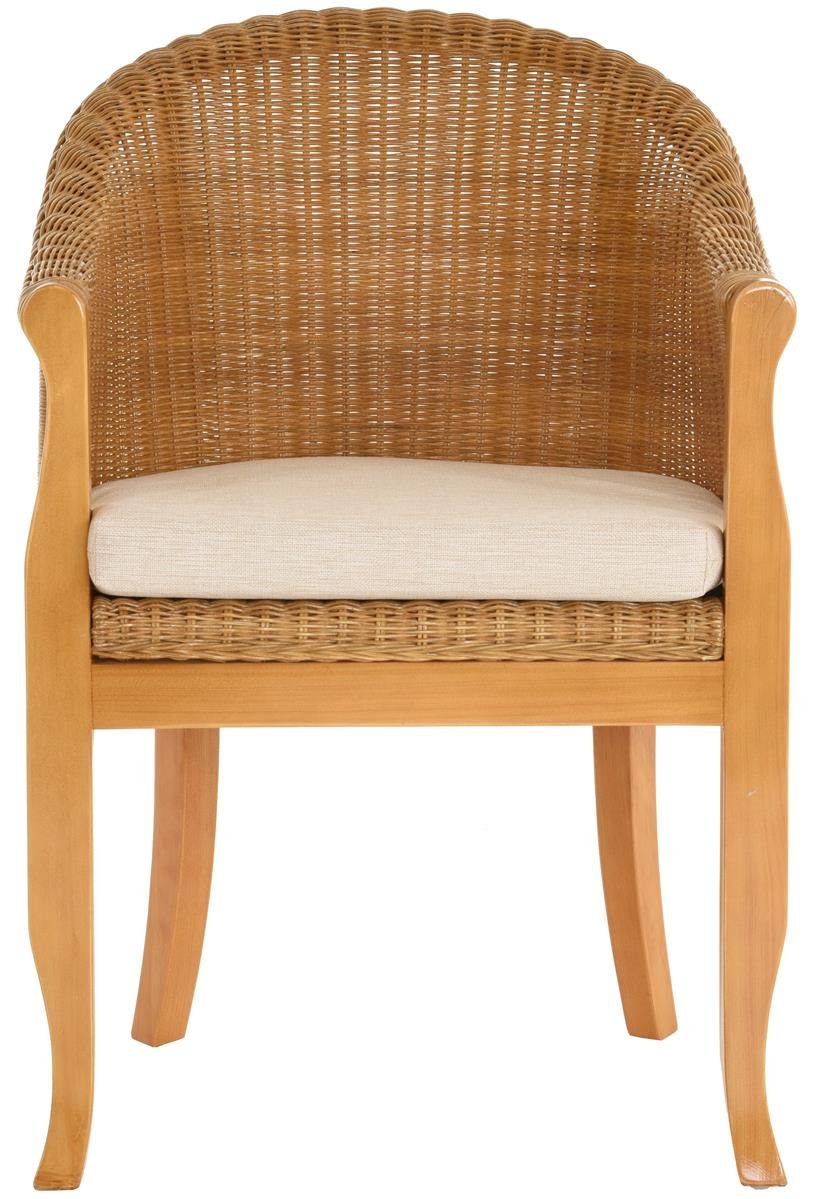 Krines Home Relaxsessel Rattan-Sessel mit Holzbeinen, Sessel aus echtem Rat günstig online kaufen