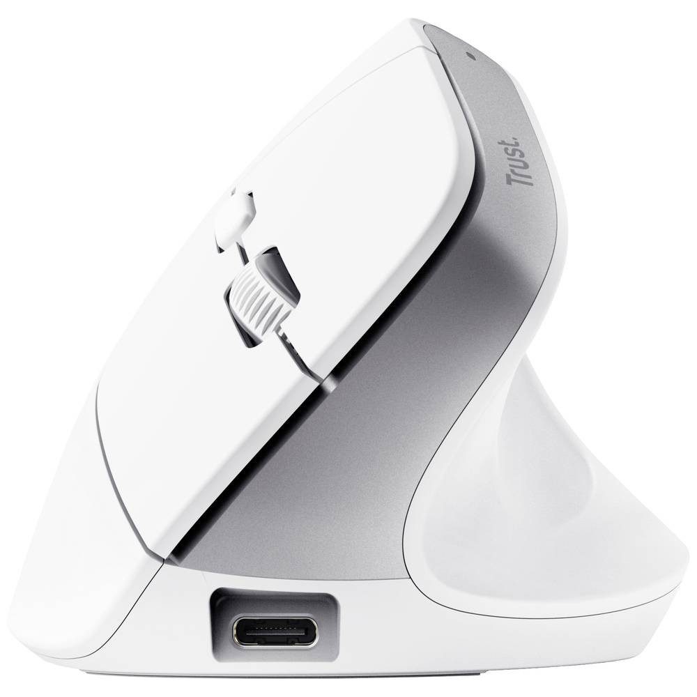 Trust ERGONOMIC WIRELESS MOUSE WHT Mäuse (Integriertes Scrollrad)