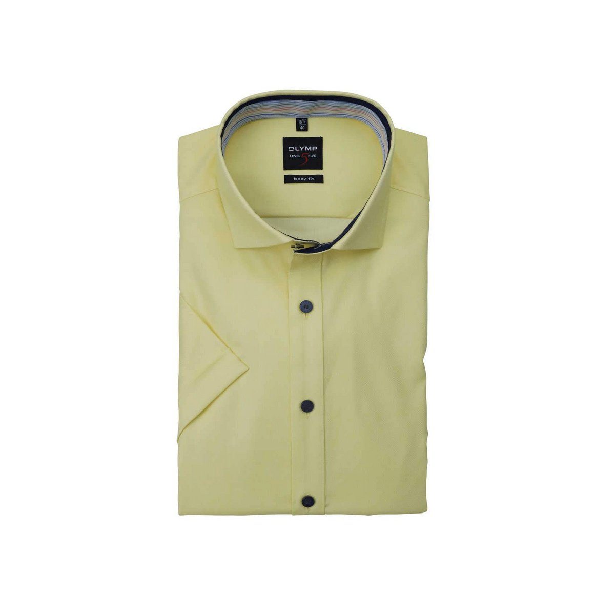 OLYMP Kurzarmhemd gelb (1-tlg., keine Angabe)