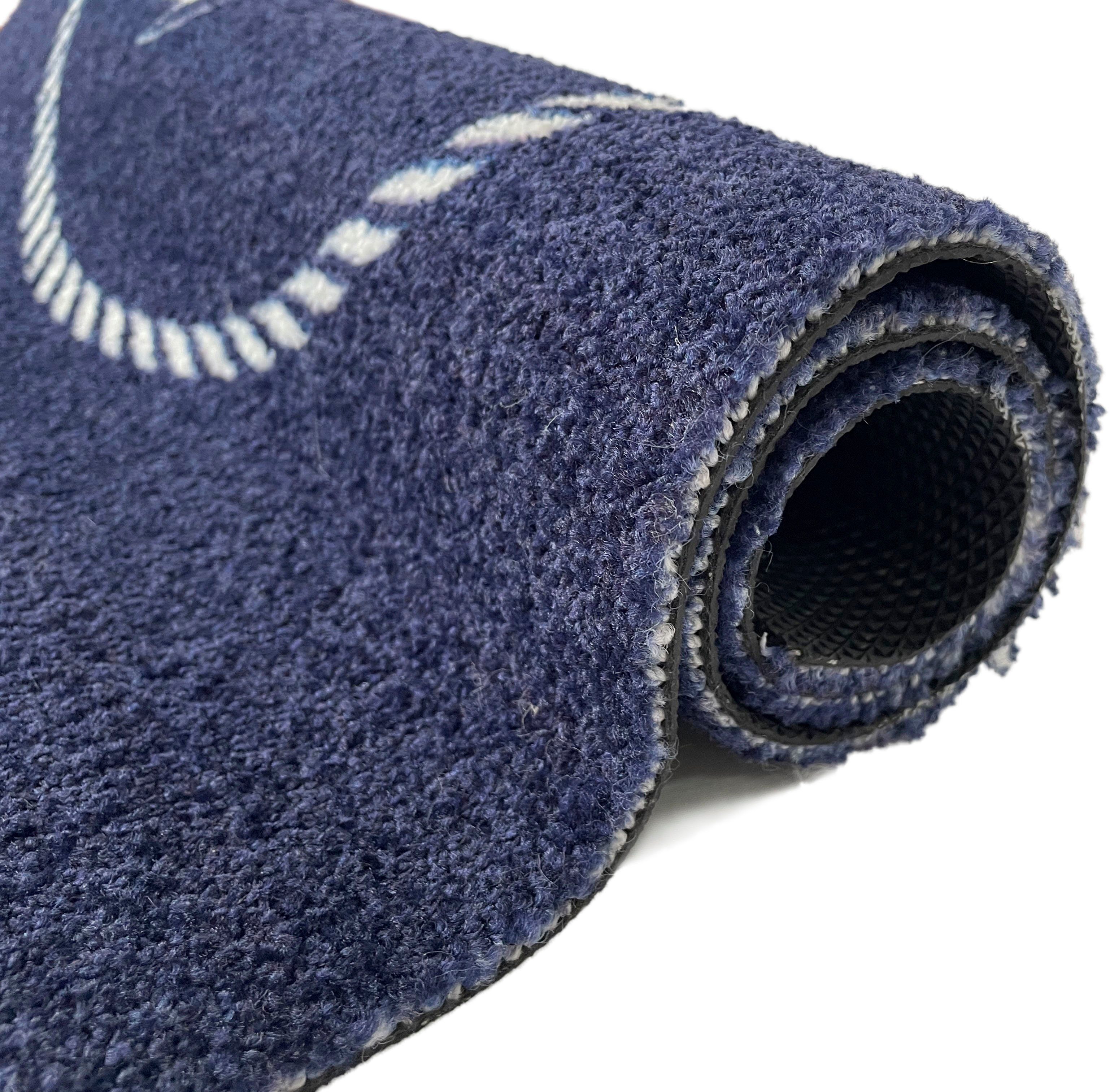Fußmatte Anker, my home, rechteckig, In- und mm, Schmutzfangmatte, Outdoor rutschhemmend, Höhe: 5 blau geeignet, waschbar