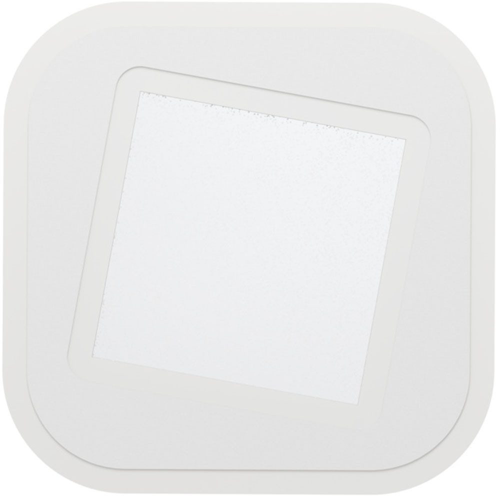 EGLO Wandleuchte MACCHIONI Wandlampe - Stahl, Kunststoff - LED - 12W - IP20, LED fest integriert, Neutralweiß, Wandstrahler, Wandspot, Wohnzimmer, Flur, L20 x B20 x AL4,5 cm