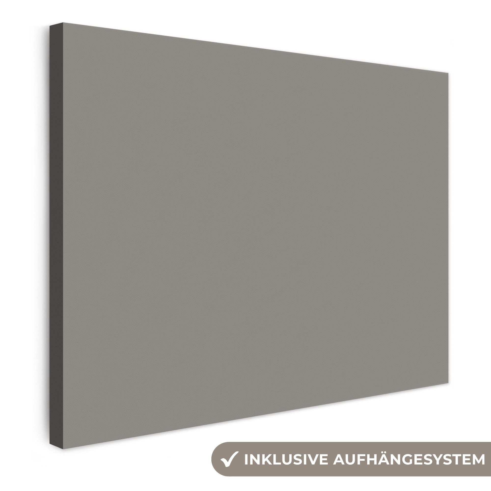 OneMillionCanvasses® Leinwandbild Mineral – Grey – Grau, Fotodruck (1 St), Wandbild Leinwandbilder, Aufhängefertig, Wanddeko 40x30 cm