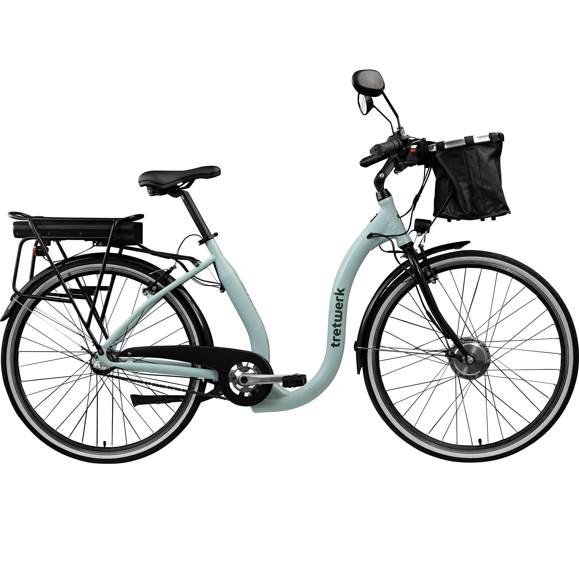 Tretwerk E-Bike Cityrad Linea, 3 Gang, Nabenschaltung, Frontmotor, 374 Wh, tiefer Einstieg